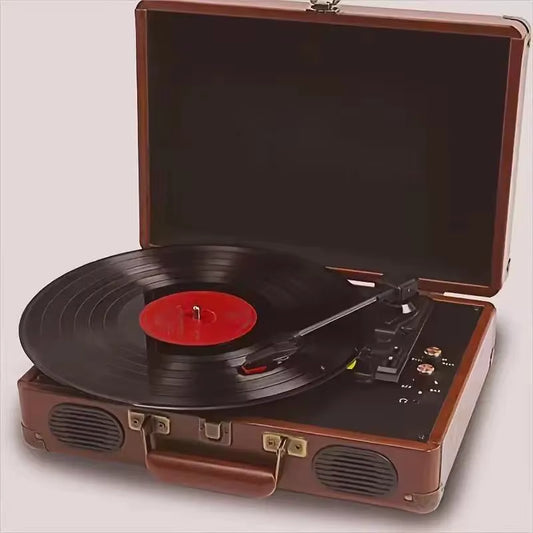 Vinyl Record Player C260, 3-Speed Bluetooth Vintage Turntable, Record Player with Speakers RCA Line Out AUX in Headphone Jack